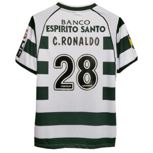C.RONALDO #28 Retro Sporting Lisbon Home Jersey 2002/03 - Cancha Kits