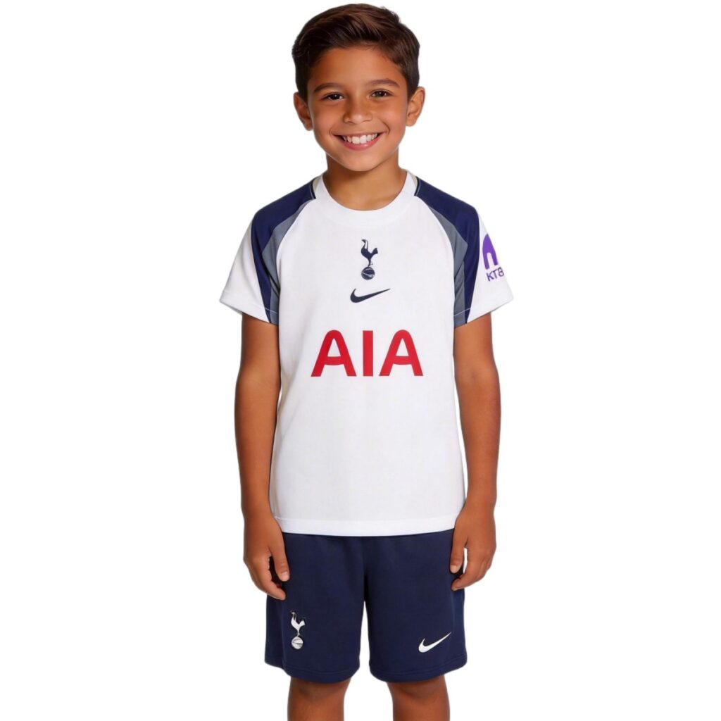 Kids Tottenham Hotspur Home Jersey Kit 2025/26 - Cancha Kits