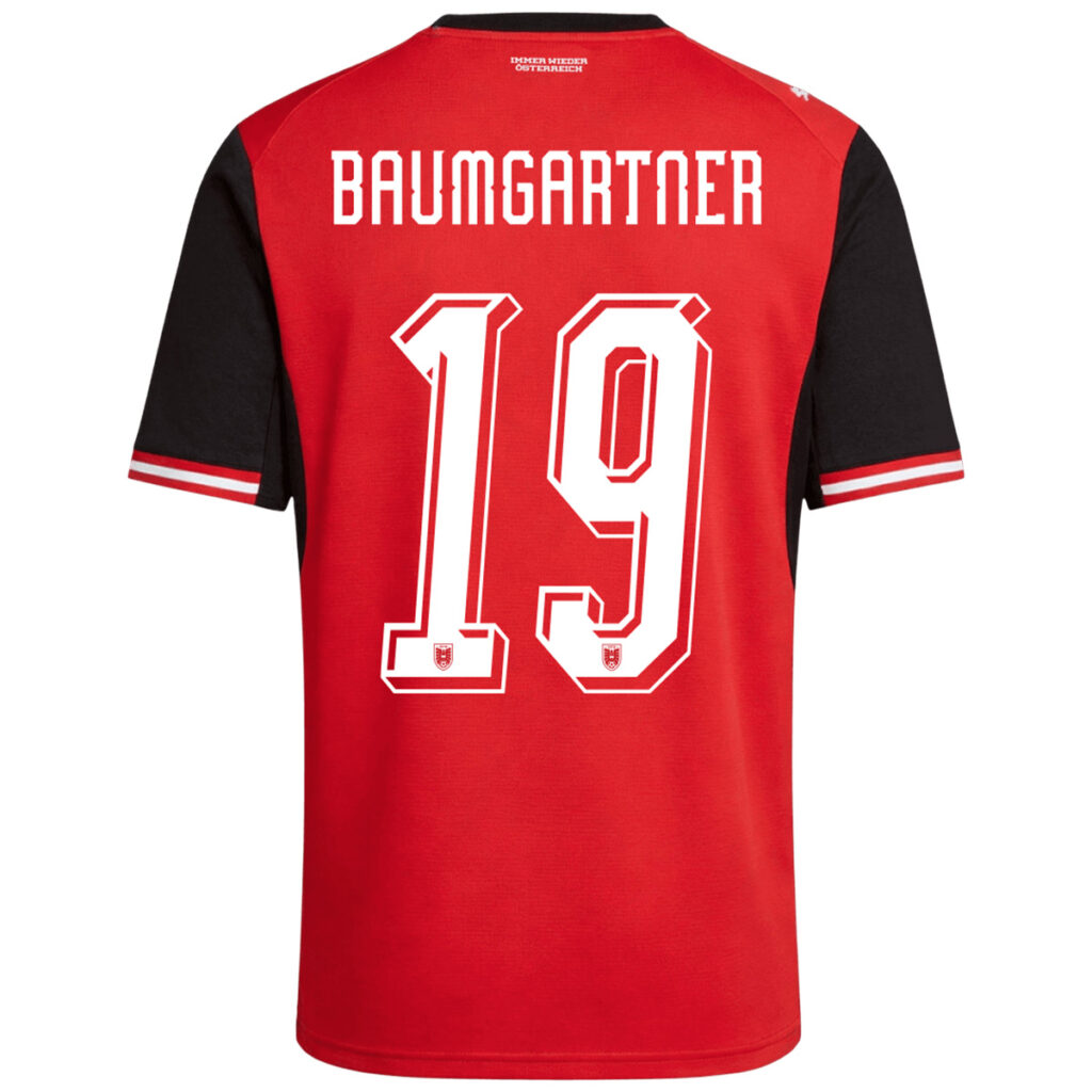 BAUMGARTNER #19 Austria Home Jersey World Cup 2026 - Cancha Kits