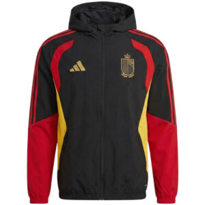 Belgium Windbreaker Hoodie Jacket Black 2026 - Cancha Kits