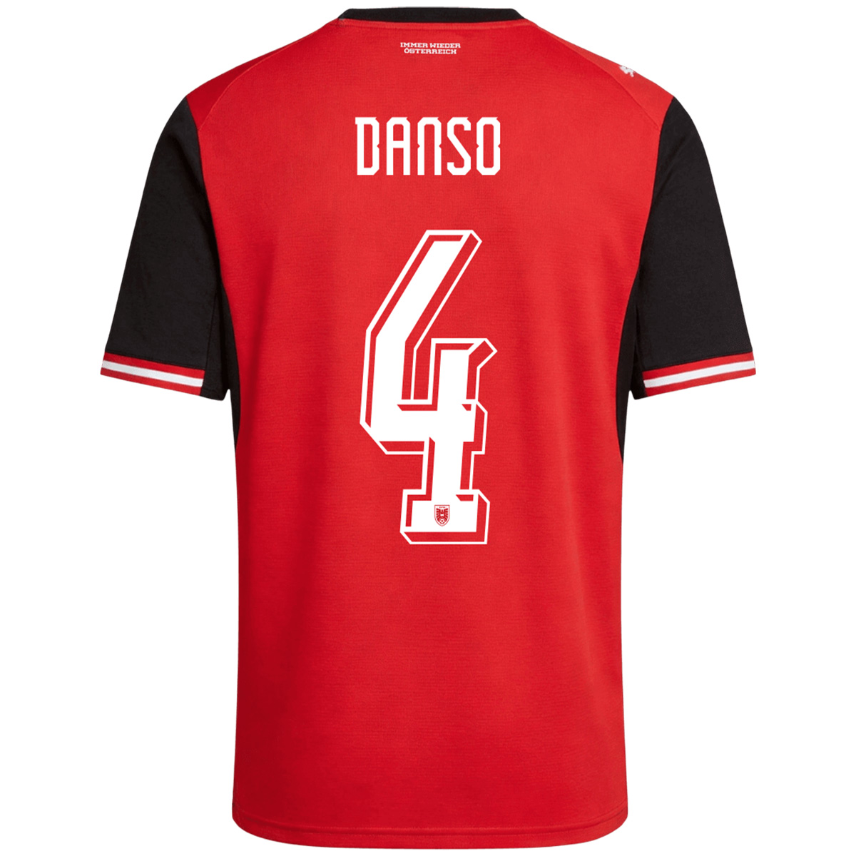 DANSO #4 Austria Home Jersey World Cup 2026 — UEFA Home 2026